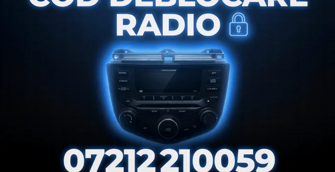 Radio original Honda Accord 2003-2007 6-Disc CD Stereo OEM 39175-SDA-A110 afișând CODE după deconectarea bateriei – soluție deblocare rapidă